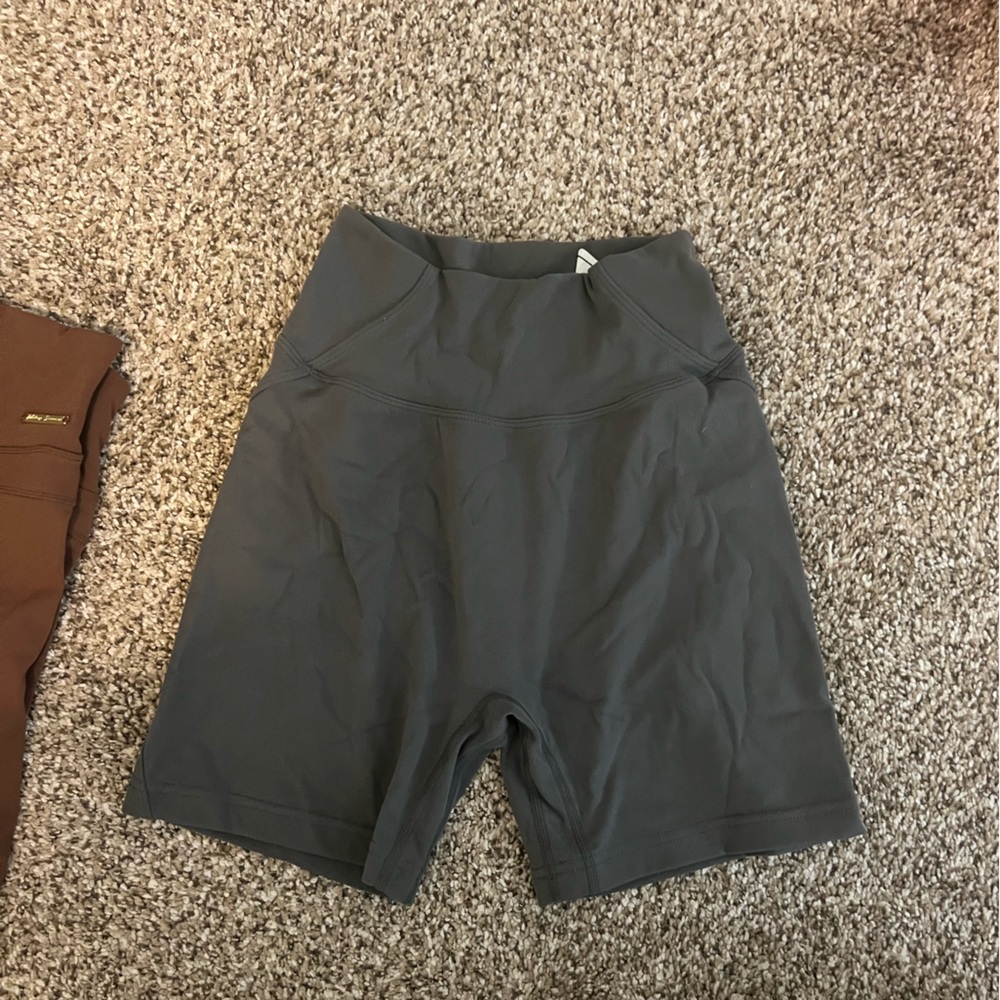 Alphalete Gray High-Waisted Shapewear Shorts